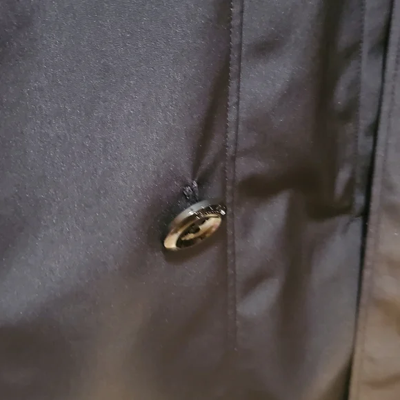 Calvin Klein Classic Black Double-Breasted Trench Coat - Picture 8 of 15